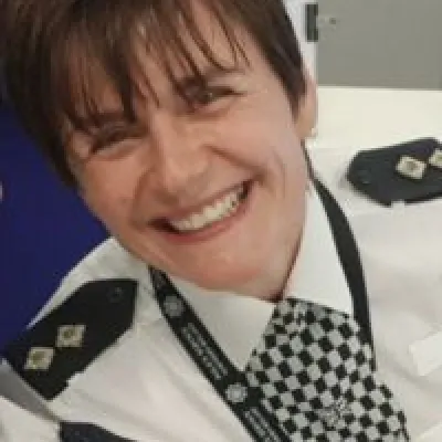 Smiling police woman 