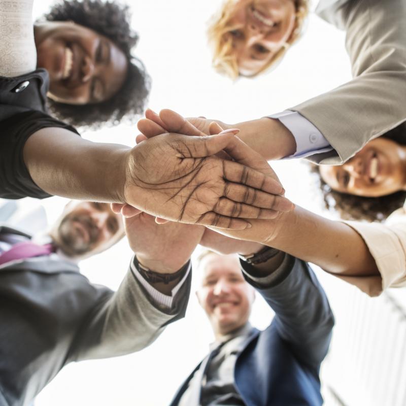 A multi-disciplinary team working together.