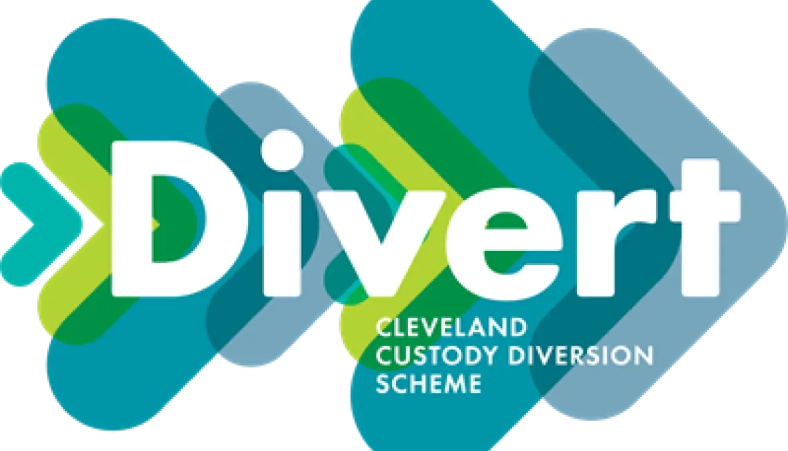 Green and blue arrows divert logo